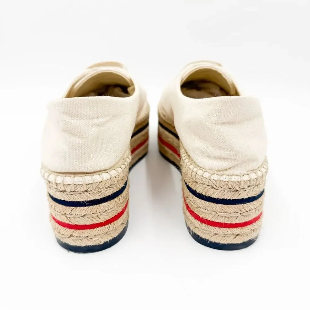 Gucci Lilibeth GG Platform Espadrille Sneakers Size 38 US 8 Women